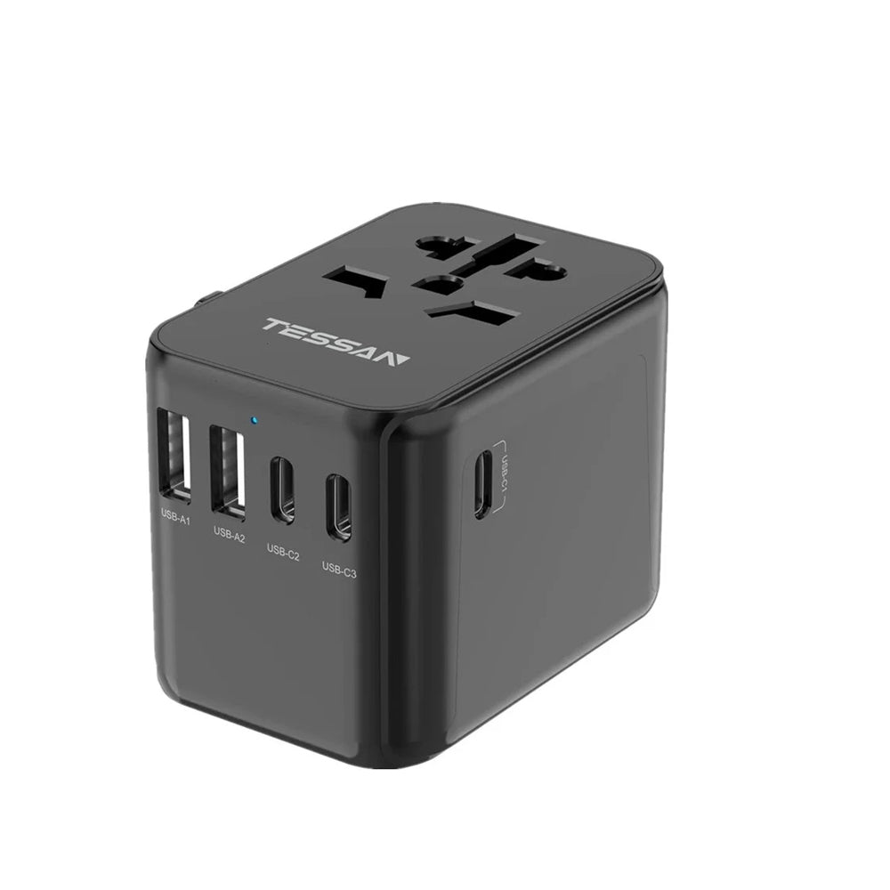 TESSAN - 28W Universal International Travel Plug Adapter with 2 USB & 3 USB C Ports