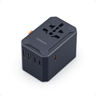 TESSAN - NEW 65W International Travel Adapter Universal Charger with 2 USB A & 3 C Ports / WTA07