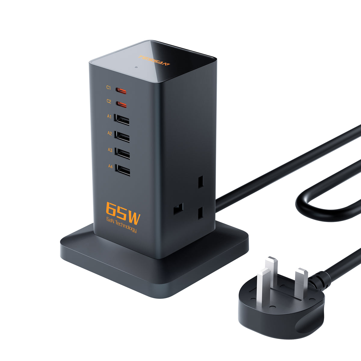 Computer Charger Tower Extension Cord Tower – Tessan Singapore