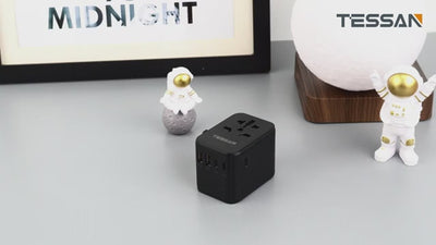 TESSAN - 28W Universal International Travel Plug Adapter with 2 USB & 3 USB C Ports / 633FV