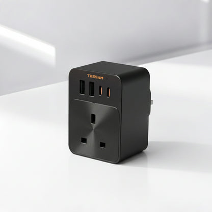 TESSAN - Surge Protection PD30W Wall Plug Socket Extension Power Adapter Multi Charger